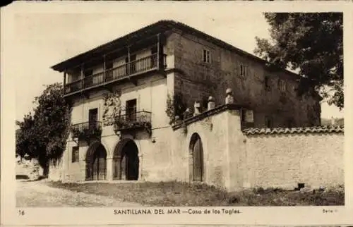 Ak Santillana del Mar Kantabrien, Haus der Tagles