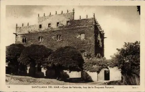 Ak Santillana del Mar Cantabria, Haus Velarde, heute La Duquesa Parcent