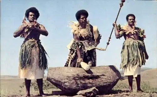 Ak Fiji Fidschi, Holztrommel, Lali