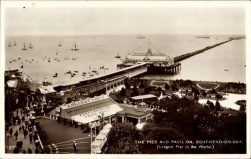 Ak Southend on Sea Essex England, Pier, Pavillon