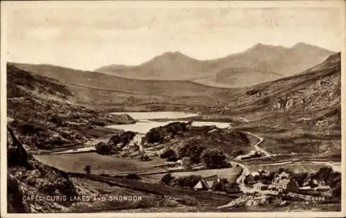 Ak Capel Curig Wales, Seen, Snowdon