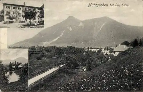 Ak Mühlgraben Erl in Tirol, Gesamtansicht, Hotel