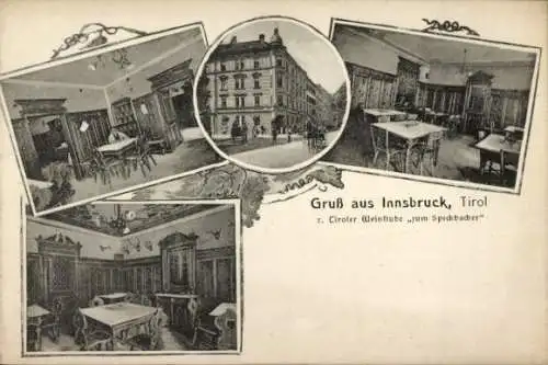 Ak Innsbruck in Tirol, Gasthof Speckbacher, Tiroler Weinstube