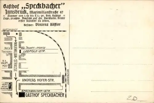 Ak Innsbruck in Tirol, Gasthof Speckbacher, Tiroler Weinstube