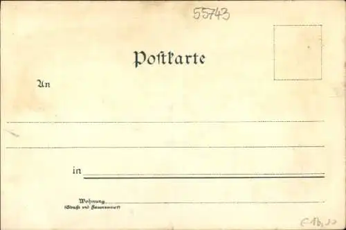 Litho Oberstein an der Nahe, Gesamtansicht, Kirche, Achatschleiferei, Wappen