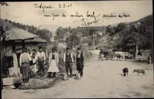 Ak Serbien, Umgebung von Sokobanja, Dorf Bovan auf dem Weg nach Aleksinac