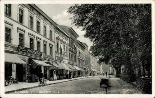 Ak Demmin in Vorpommern, Luisenstraße, KFZ Handel Opel-Motorwagen