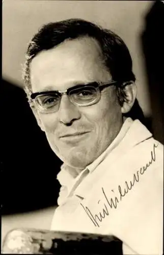 Ak Schauspieler und Kabarettist Dieter Hildebrandt, Portrait, Autogramm