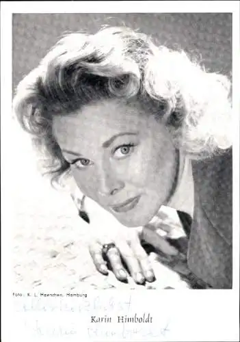 Ak Schauspielerin Karin Himboldt, Portrait, Autogramm