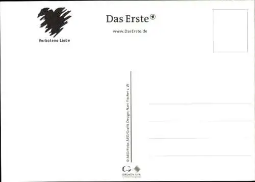 Ak Schauspielerin Katrin Heß, Portrait, Das Erste, TV Serie Verbotene Liebe, Autogramm