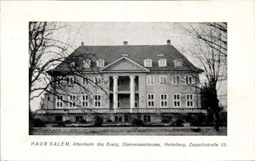 Ak Heidelberg am Neckar, Haus Salem, Altersheim des Evang. Diakonissenhauses, Zeppelinstraße 33