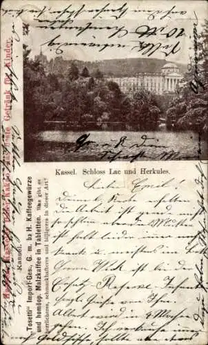 Ak Kassel in Hessen, Schloss und Herkules