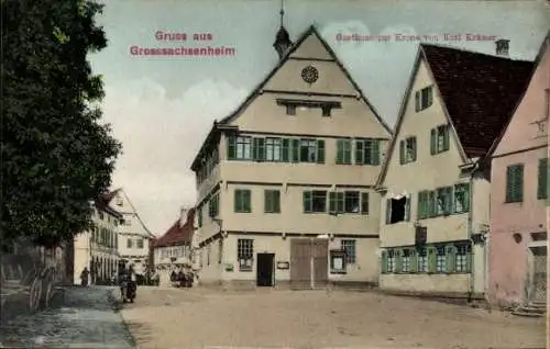 Ak Großsachsenheim Sachsenheim in Württemberg, Gasthaus zur Krone