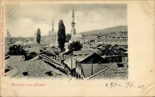 Ak Sarajevo Bosnien Herzegowina, Gesamtansicht, Castell