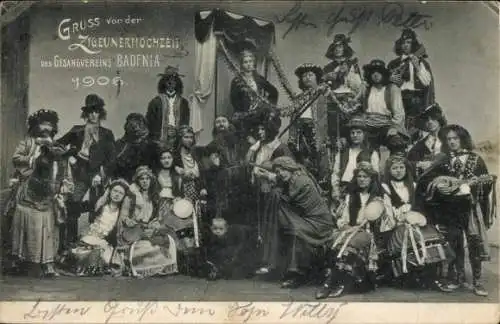 Ak Gesangverein Badenia, Zigeunerhochzeit 1906