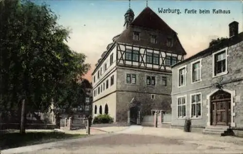 Ak Warburg in Westfalen, Rathaus