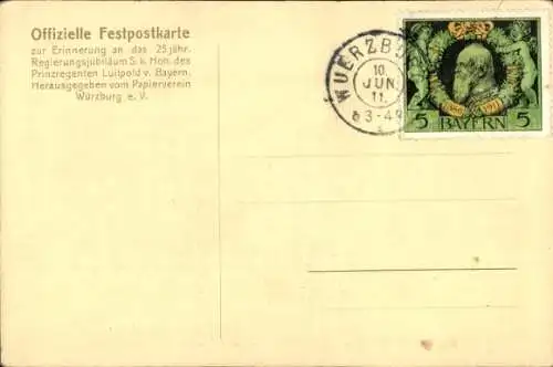 Künstler Ak Prinzregent Luitpold von Bayern, Jubiläum 1911