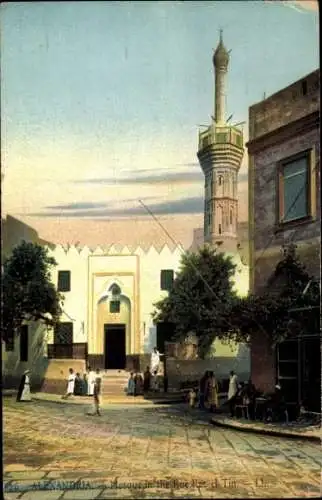 Ak Alexandria Ägypten, Moschee in der Ras el Tin Straße