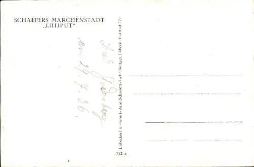 Ak Schaeffers Märchenstadt Lilliput