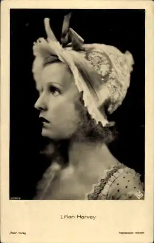 Ak Schauspielerin Lilian Harvey, Portrait, Hut