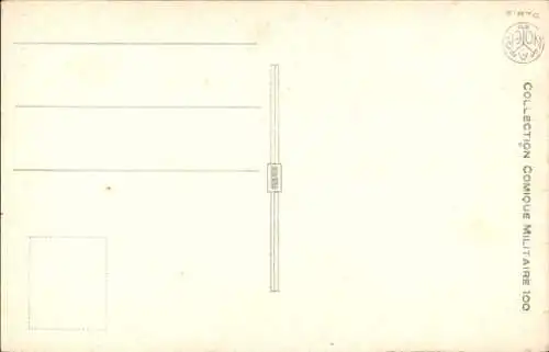 Künstler Ak Frankreich, Soldatenhumor, je ne connais que le bureau de tabac