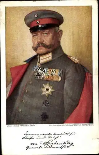 Ak Generalfeldmarschall Paul von Hindenburg, Portrait