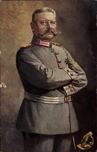 Künstler Ak Generalfeldmarschall Paul von Hindenburg, Portrait