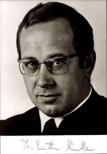 Ak Politiker Günther Müller, Autogramm