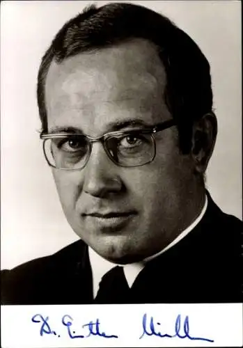 Ak Politiker Günther Müller, Autogramm