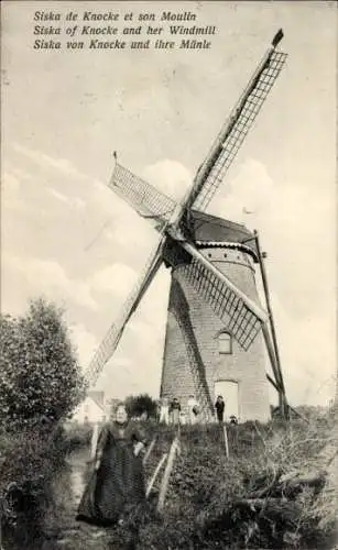 Ak Siska von Knokke Knocke Westflandern, Windmühle