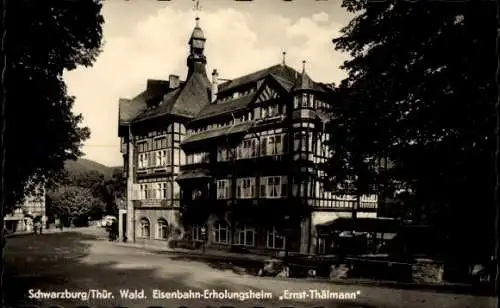 Ak Schwarzburg im Thüringer Wald, Eisenbahn Erholungsheim Ernst Thälmann