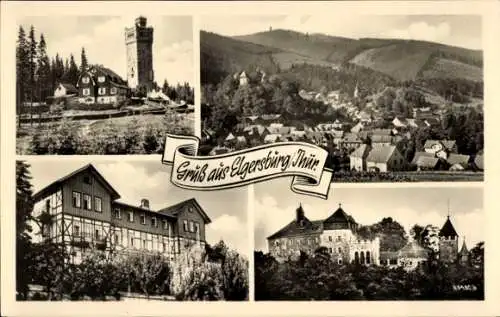 Ak Elgersburg in Thüringen, Hohe Warte, Fachwerkhaus