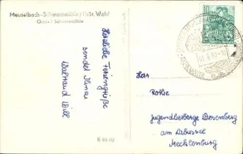 Ak Meuselbach in Thüringen, Schwarzmühle