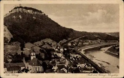 Ak Königstein an der Elbe Sächsische Schweiz, Festung Königstein