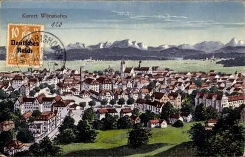 Ak Bad Wörishofen im Unterallgäu, Panorama