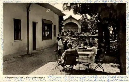 Ak Bad Wörishofen im Unterallgäu, Kurgarten Cafe Dillian, Terrasse