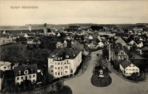 Ak Bad Wörishofen im Unterallgäu, Gesamtansicht, Denkmal