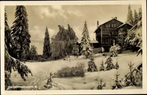 Ak Ilmenau, Gasthof Schöffenhaus Thüringer Wald