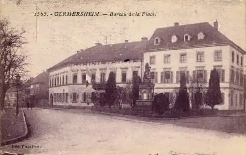 Ak Germersheim am Rhein, Bureau de la Place