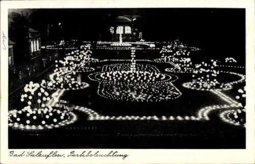 Ak Bad Salzuflen in Lippe, Parkbeleuchtung