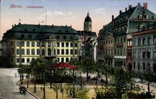 Ak Mainz am Rhein, Schillerplatz