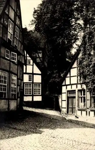 Ak Tecklenburg Teutoburger Wald, Gasse mit Häuserfront