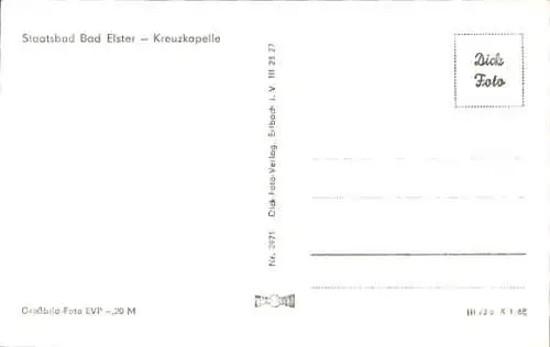 Ak Bad Elster im Vogtland, Kreuzkapelle