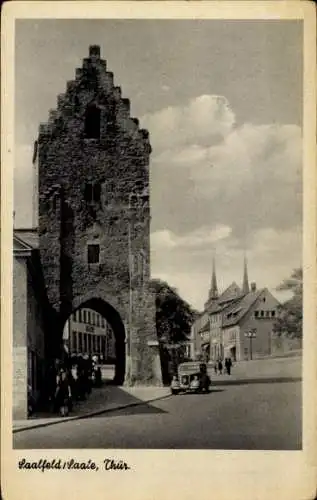 Ak Saalfeld an der Saale Thüringen, Saaltor