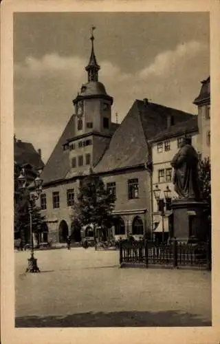 Ak Jena in Thüringen, Rathaus, Hanfried, Ratskeller, Weinstuben Zeiße