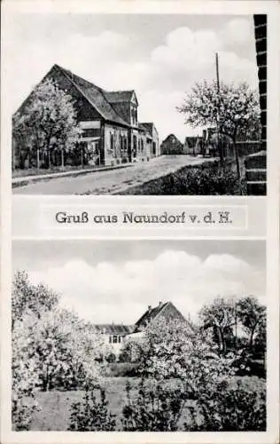 Ak Naundorf vor der Haide in Anhalt, Gasthof Erholung, Ortsansichten