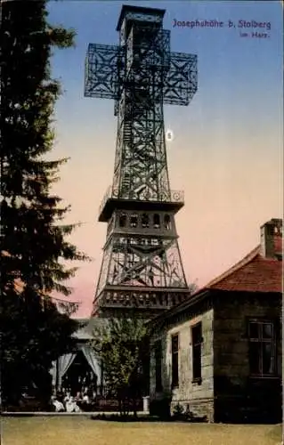 Ak Stolberg im Harz, Großer Auerberg, Josephshöhe, Turm