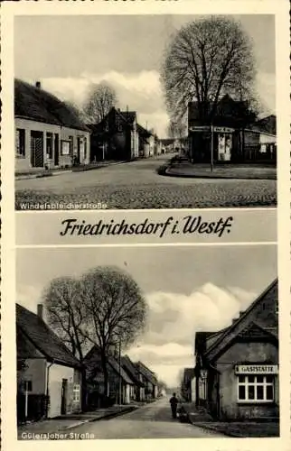 Ak Friedrichsdorf Gütersloh Westfalen, Windelsbleicherstraße, Gütersloher Straße, Gaststätte