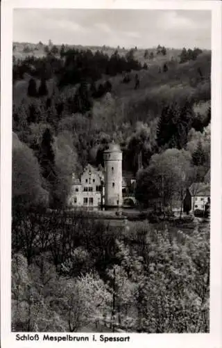 Ak Mespelbrunn im Spessart Unterfranken, Schloss Mespelbrunn