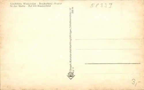 Ak Breckerfeld, Gaststätte Wawziniak, In der Drehe, Innenansicht